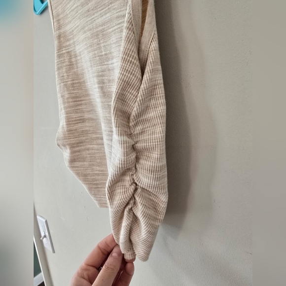 aerie Cream Ribbed Tank Top - Picture 2 of 4